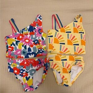 Hanna Andersson Colorful Floral and Sunburst Kids Bikini Set